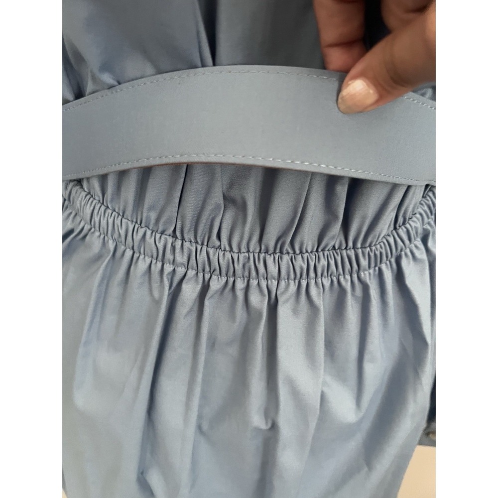 Calvin Klein Womens Belted Shirt Dress Long Sleeve Lightweight Blue Size 12 - Picture 11 of 13